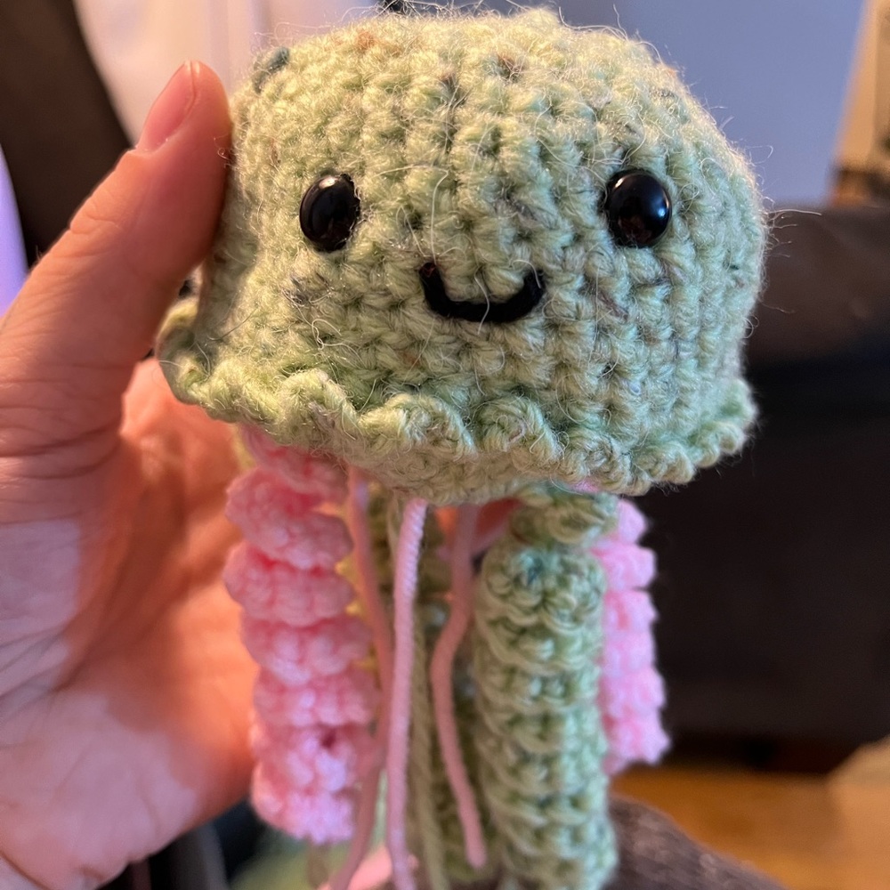 Handcrafted crochet jelly fish